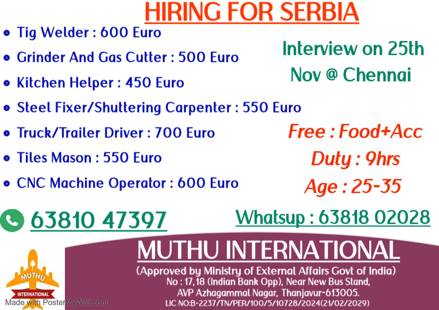 WANTED FOR SERBIA