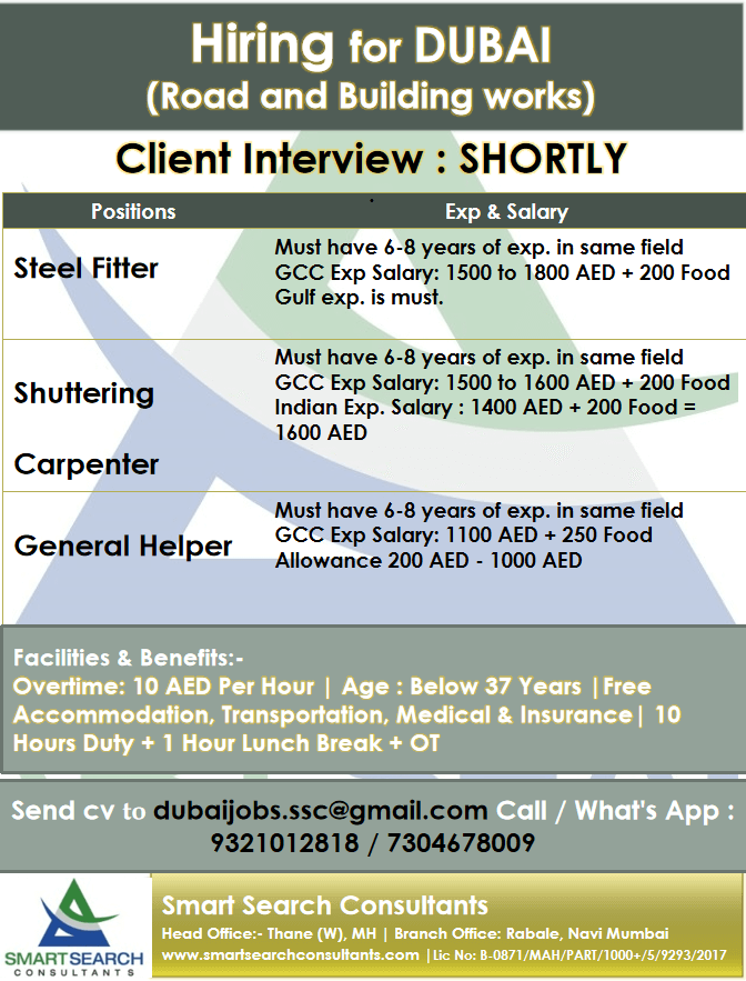 Steel Fitter / Shuttering Carpenter / General Helper