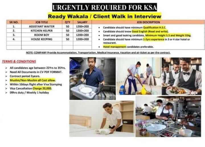 URGENT REQUIRED FOR SAUDI ARABIA