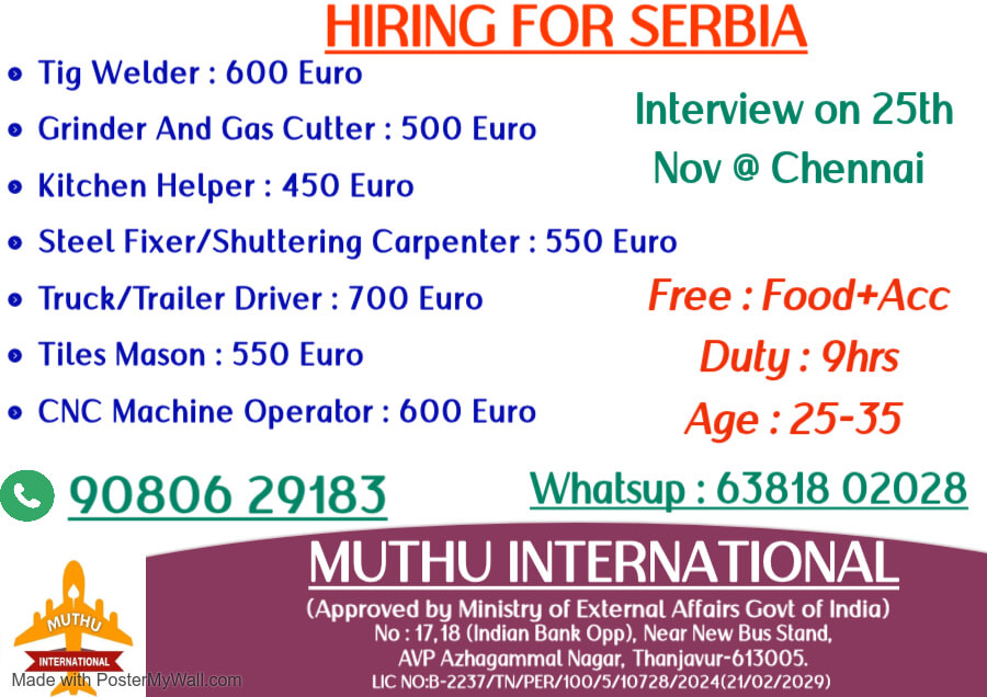 WANTED FOR SERBIA