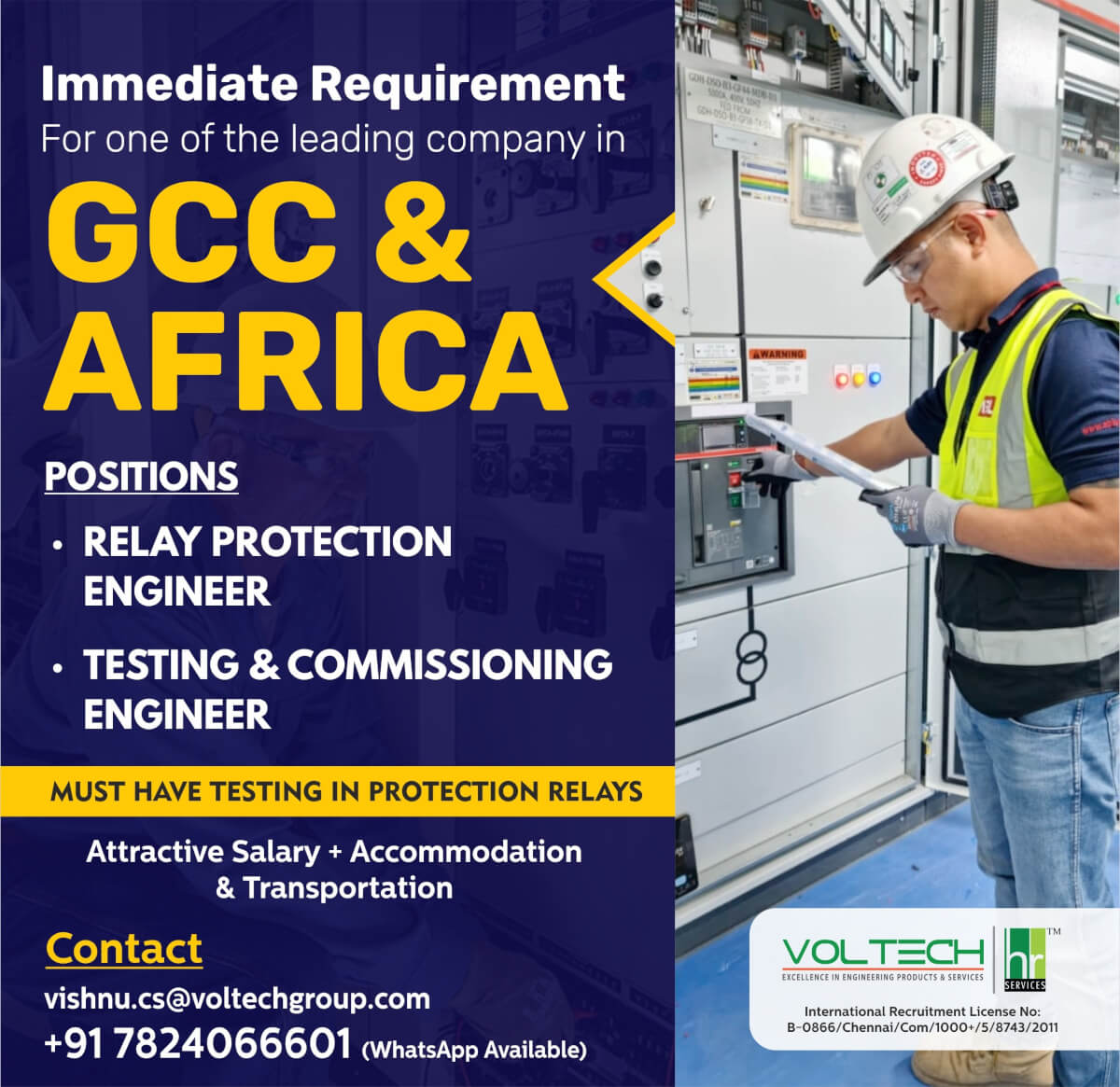 Immediate Requirement for GCC/Africa