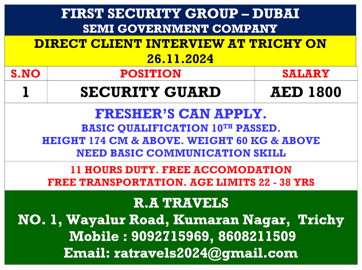 FIRST SECURITY GROUP – DUBAI