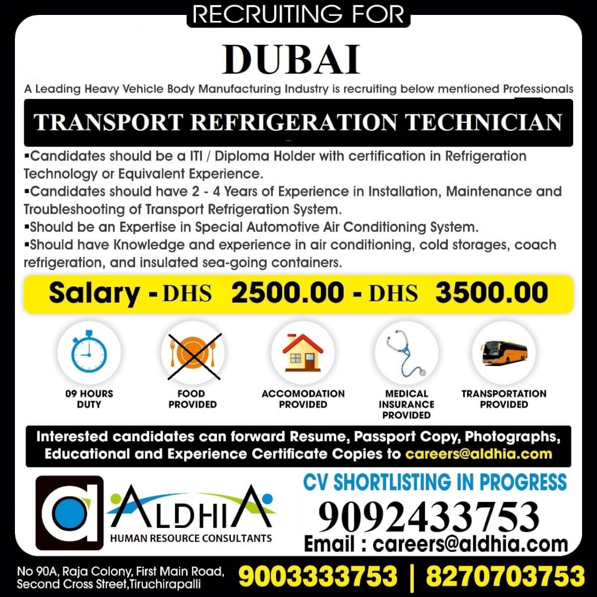 Transport Refrigeration Technician or Reefer Technician