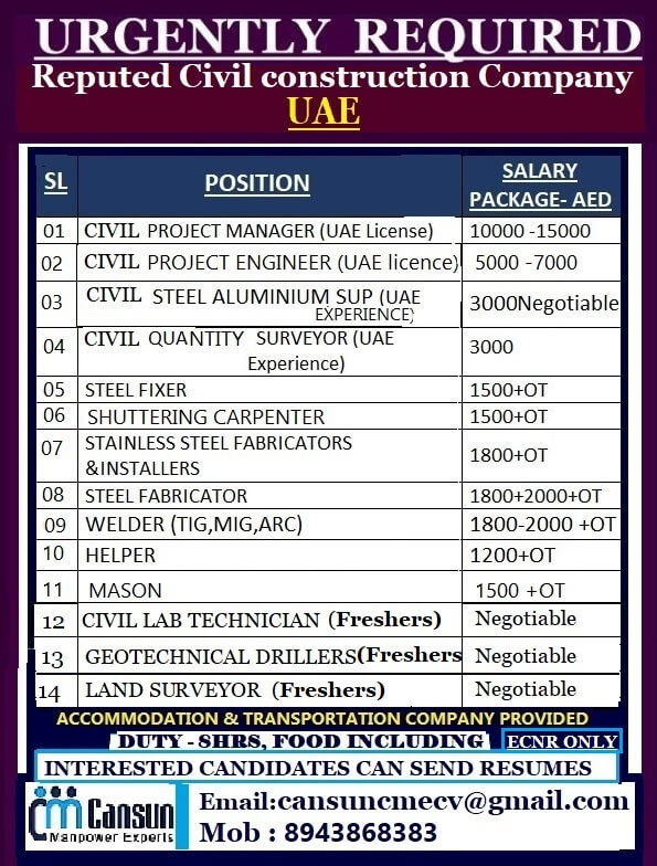 REQUIREMENT FOR UAE