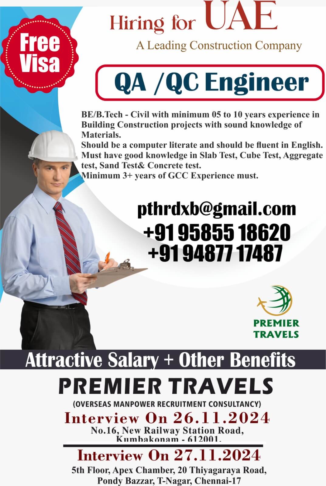 Urgent Requirement for UAE