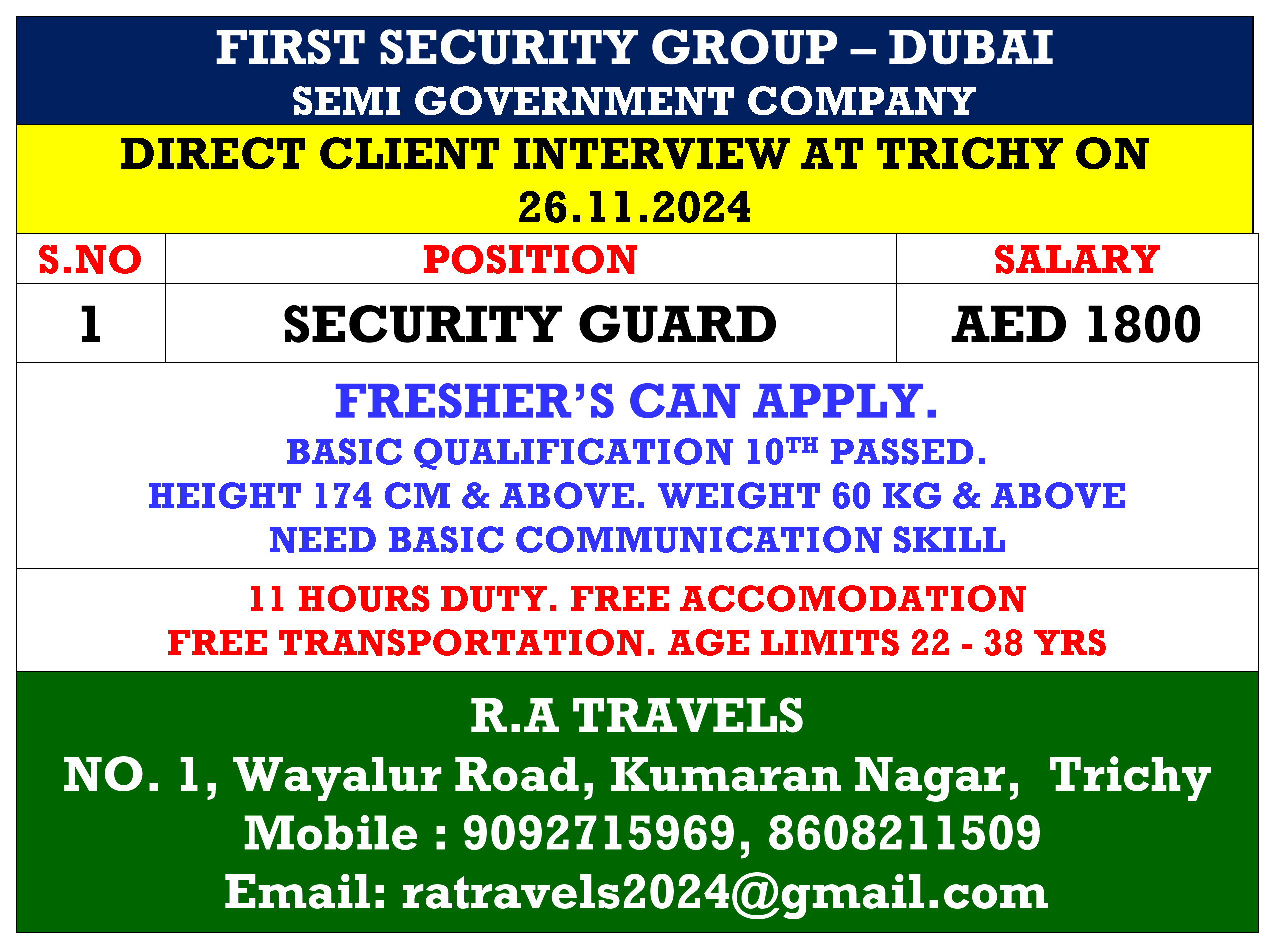 FIRST SECURITY GROUP – DUBAI SEMI GOVERNMENT COMPANY