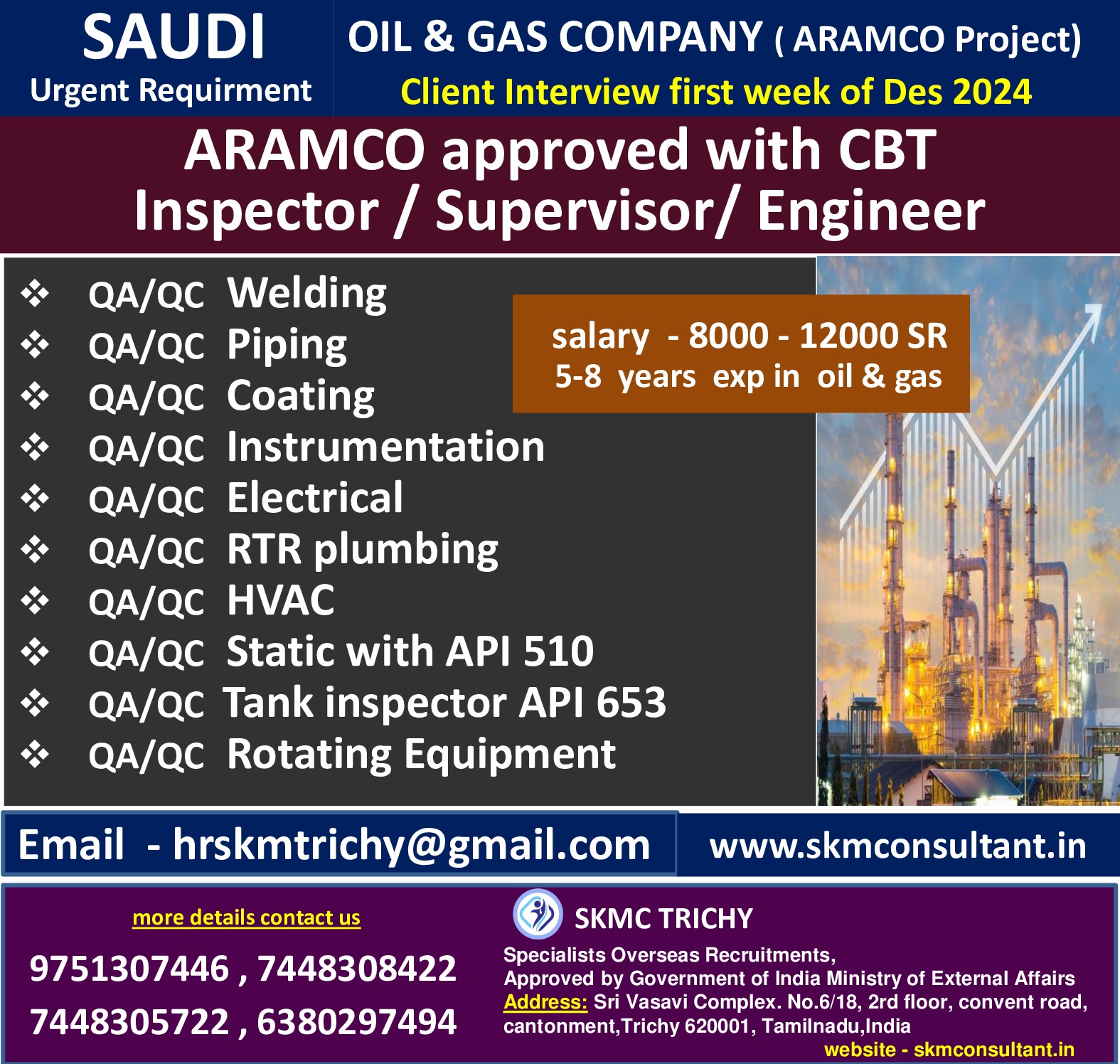 urgent requirement - saudi