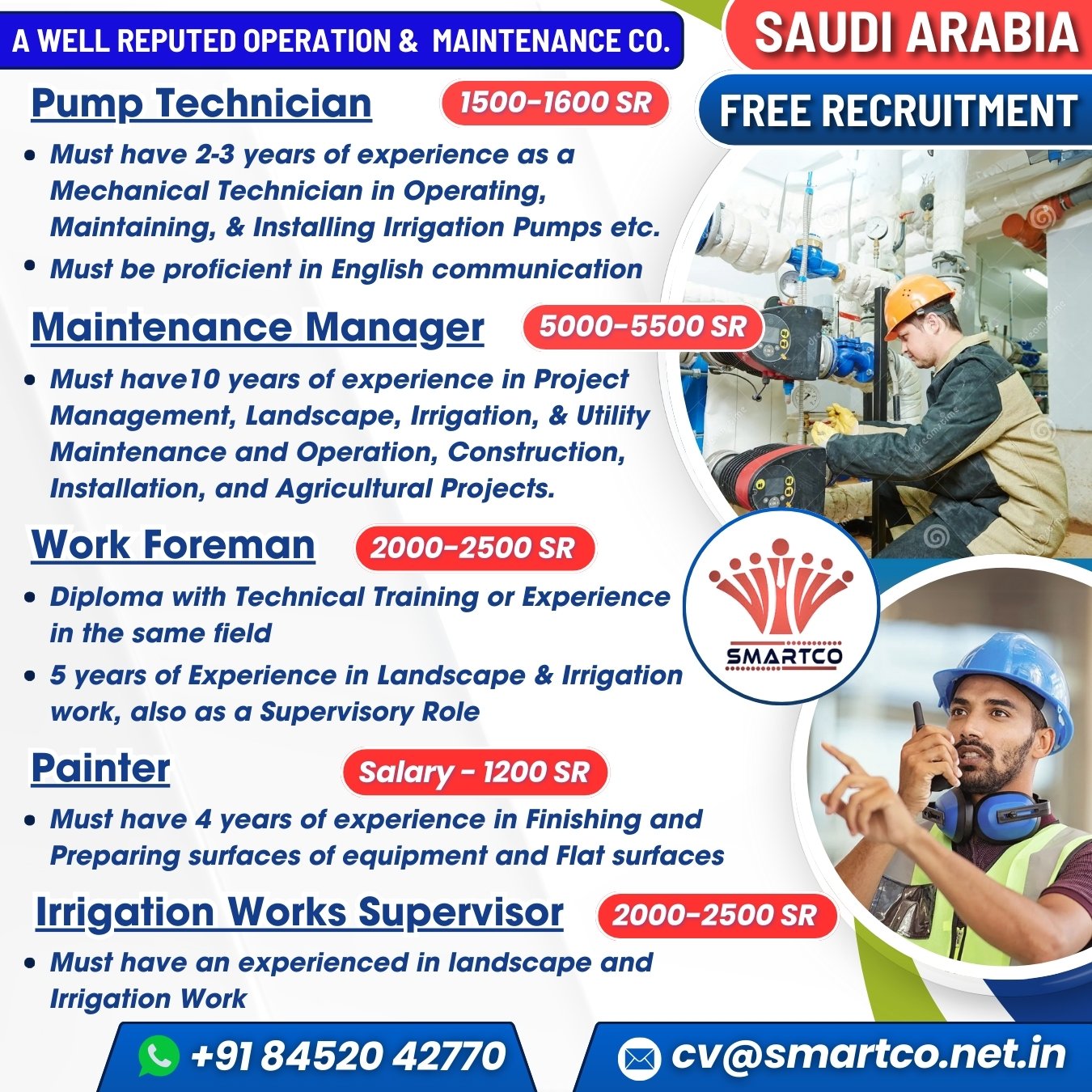 A WELL REPUTED OPERATION & MAINTENANCE CO. - SAUDI ARABIA