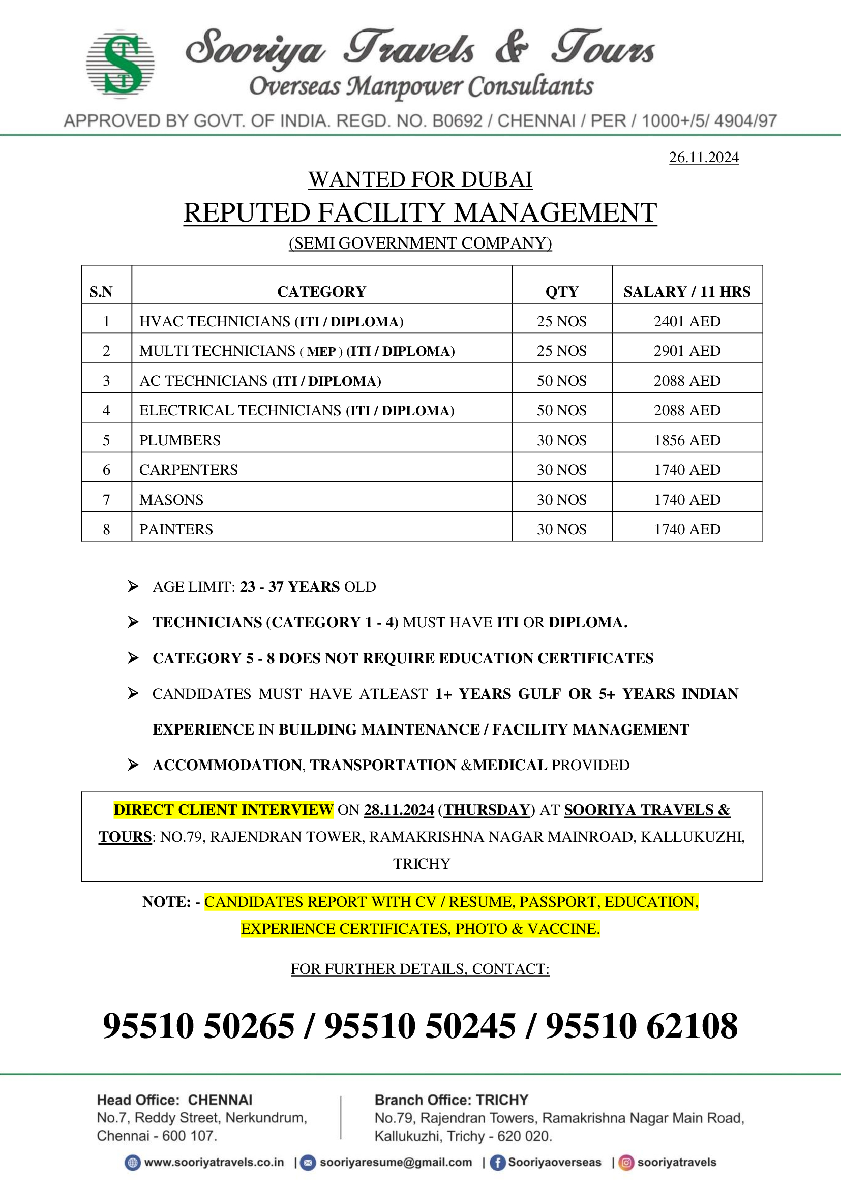 REPUTED FACILITY MANAGEMENT (SEMI GOVERNMENT COMPANY)