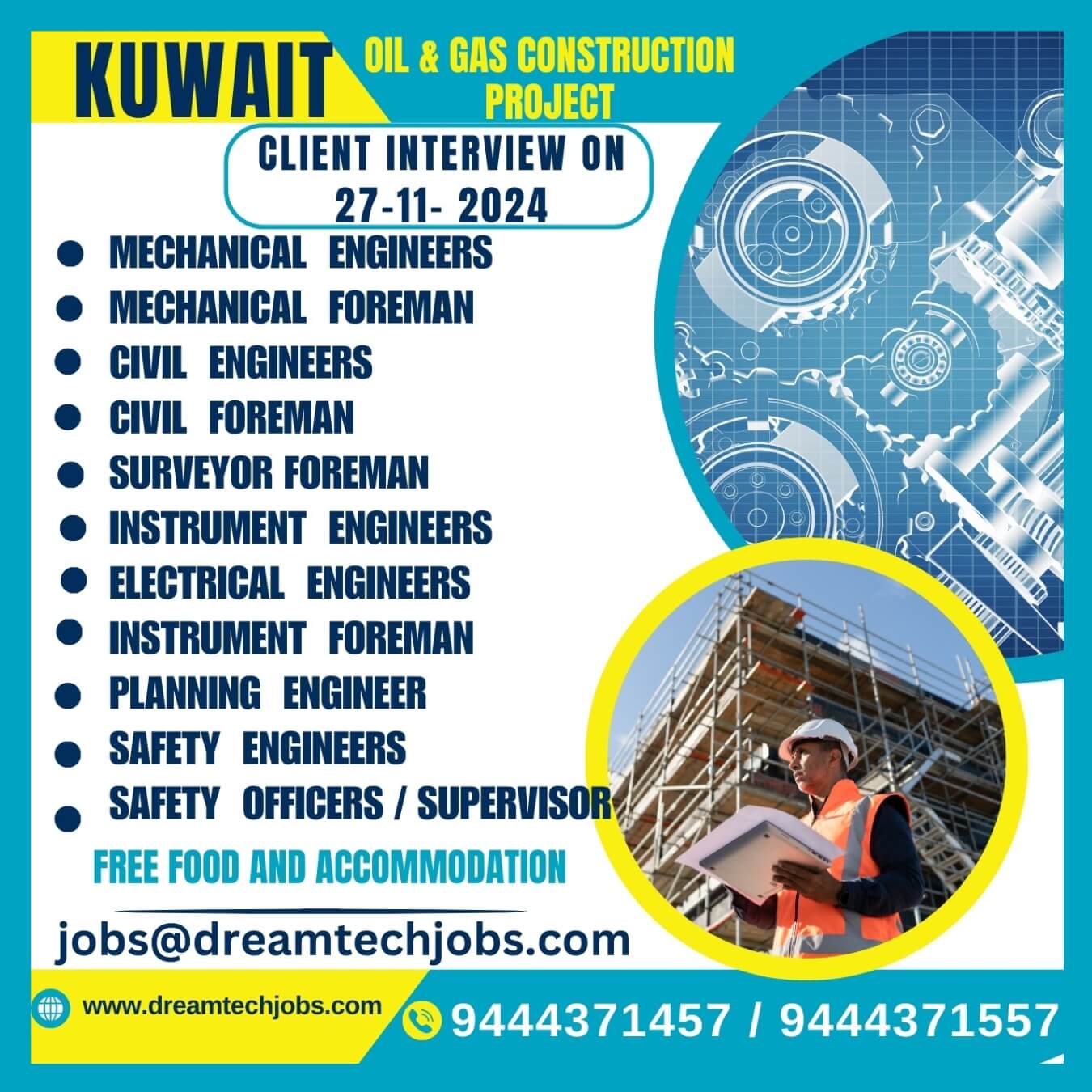 Urgent Hiring for Oil & Gas Construction Project in Kuwait!