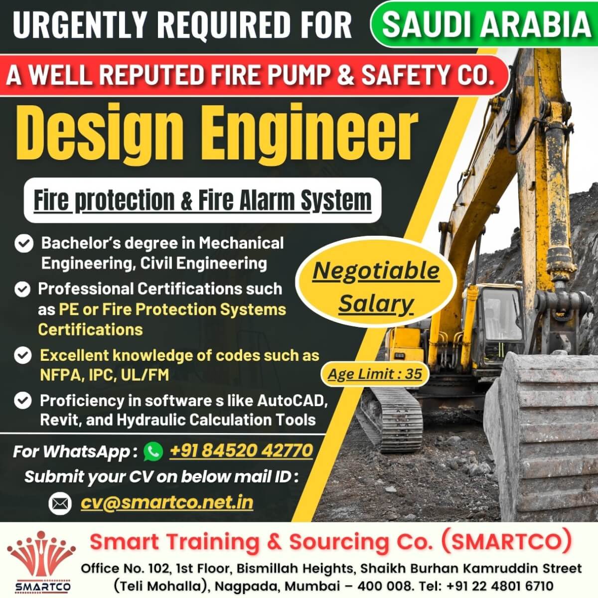 URGENTLY REQUIRED FOR (SAUDI ARABIA