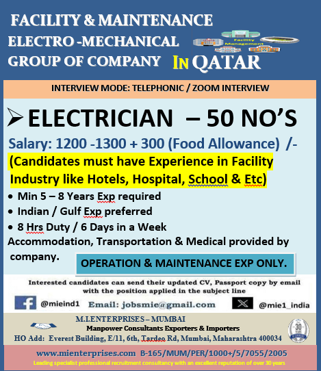 FACILITY & MAINTENANCE  ELECTRO -MECHANICAL     GROUP OF COMPANY