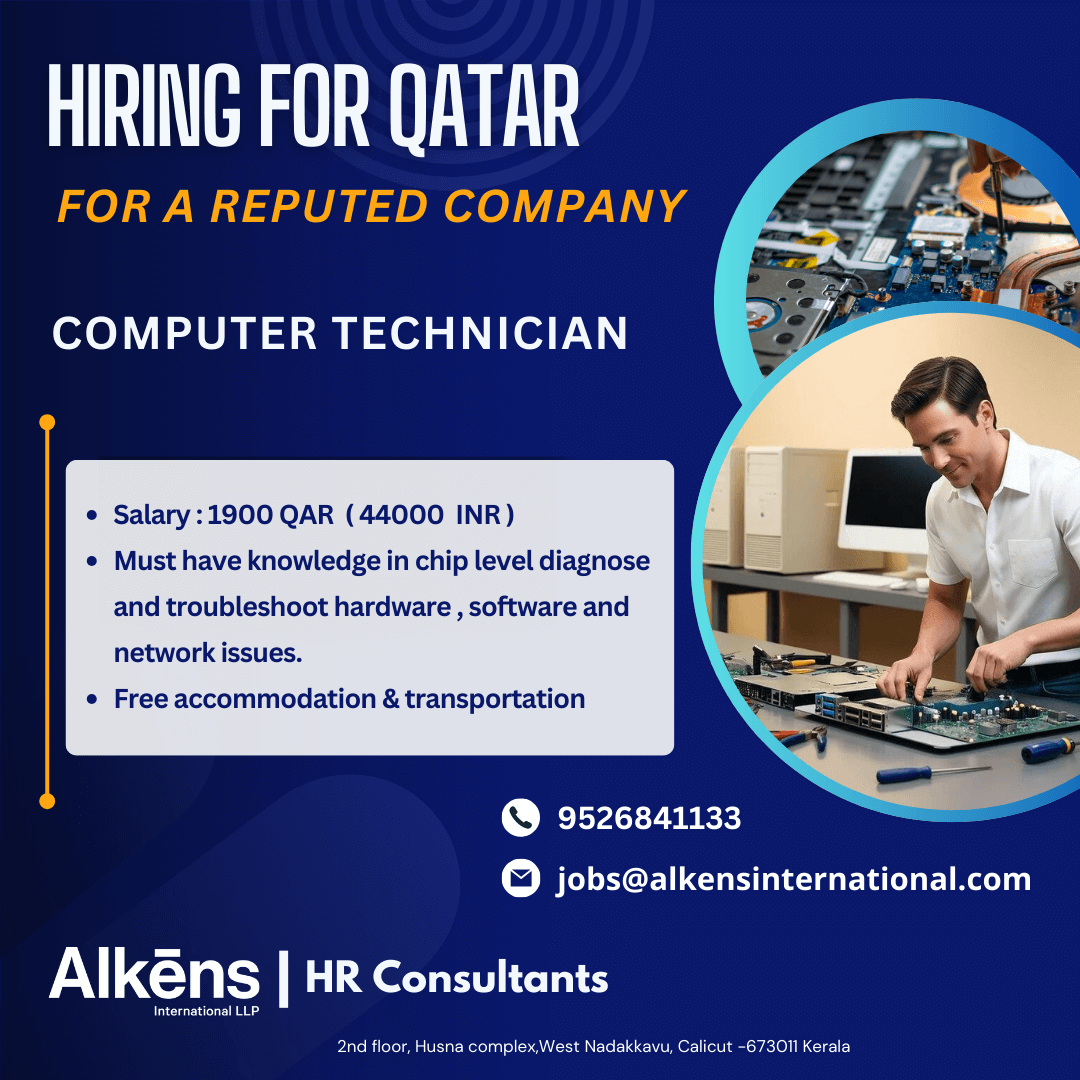 HIRING COMPUTER TECHNICIAN FOR QATAR