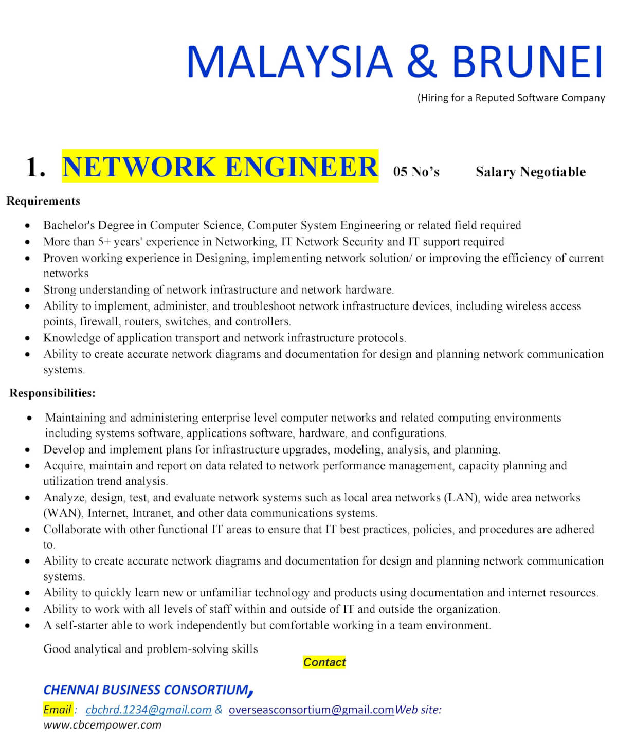 NET WORK ENGINEER