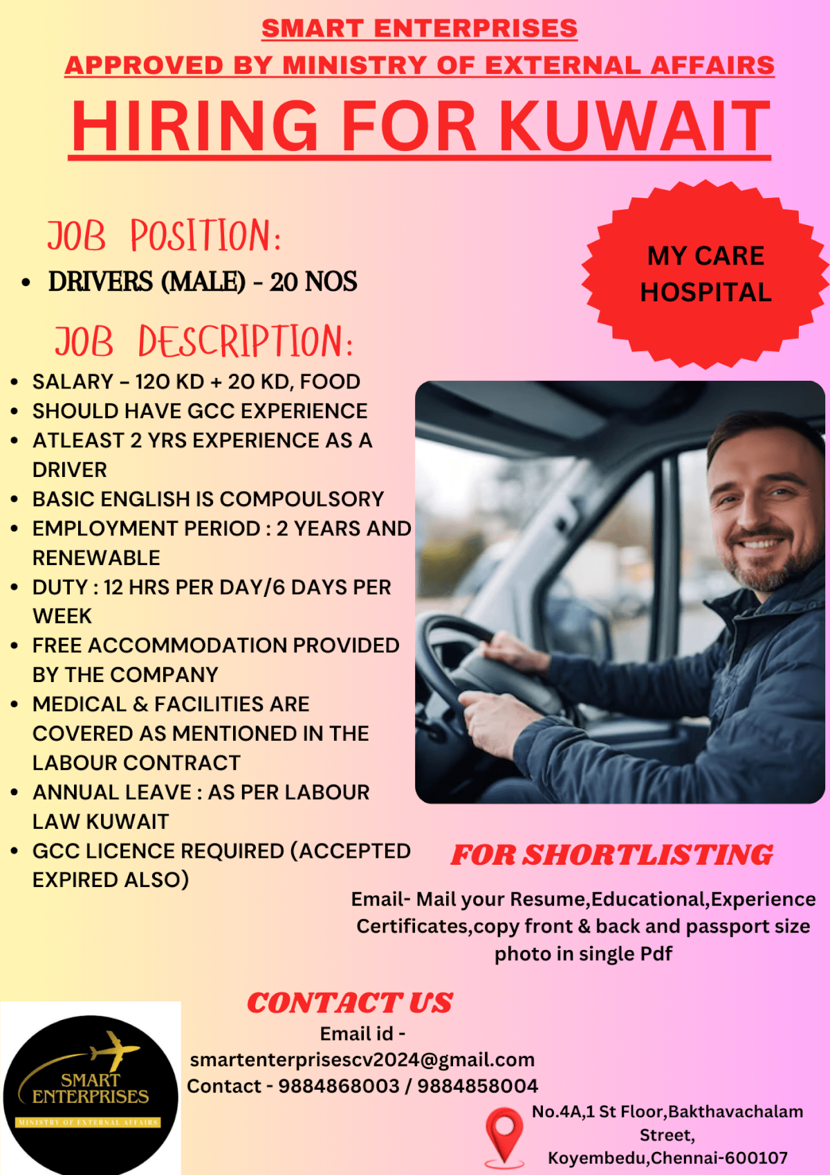 HIRING FOR DRIVERS IN KUWAIT