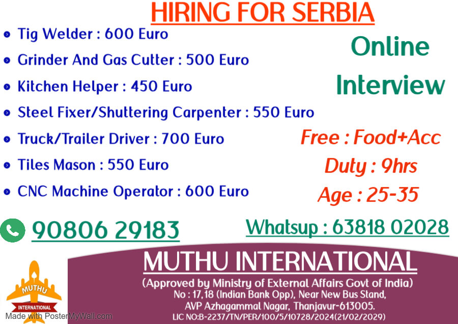 WANTED FOR SERBIA