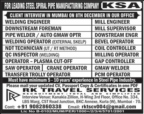 FOR LEADING STEEL SPIRAL PIPE MANUFACTURING COMPANY KSA