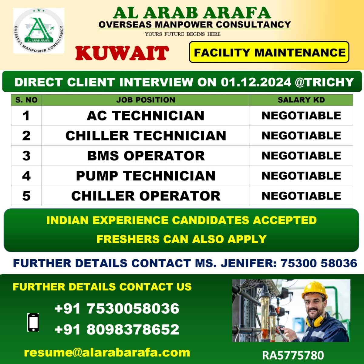 DIRECT CLIENT INTERVIEW ON 01.12.2024 @TRICHY