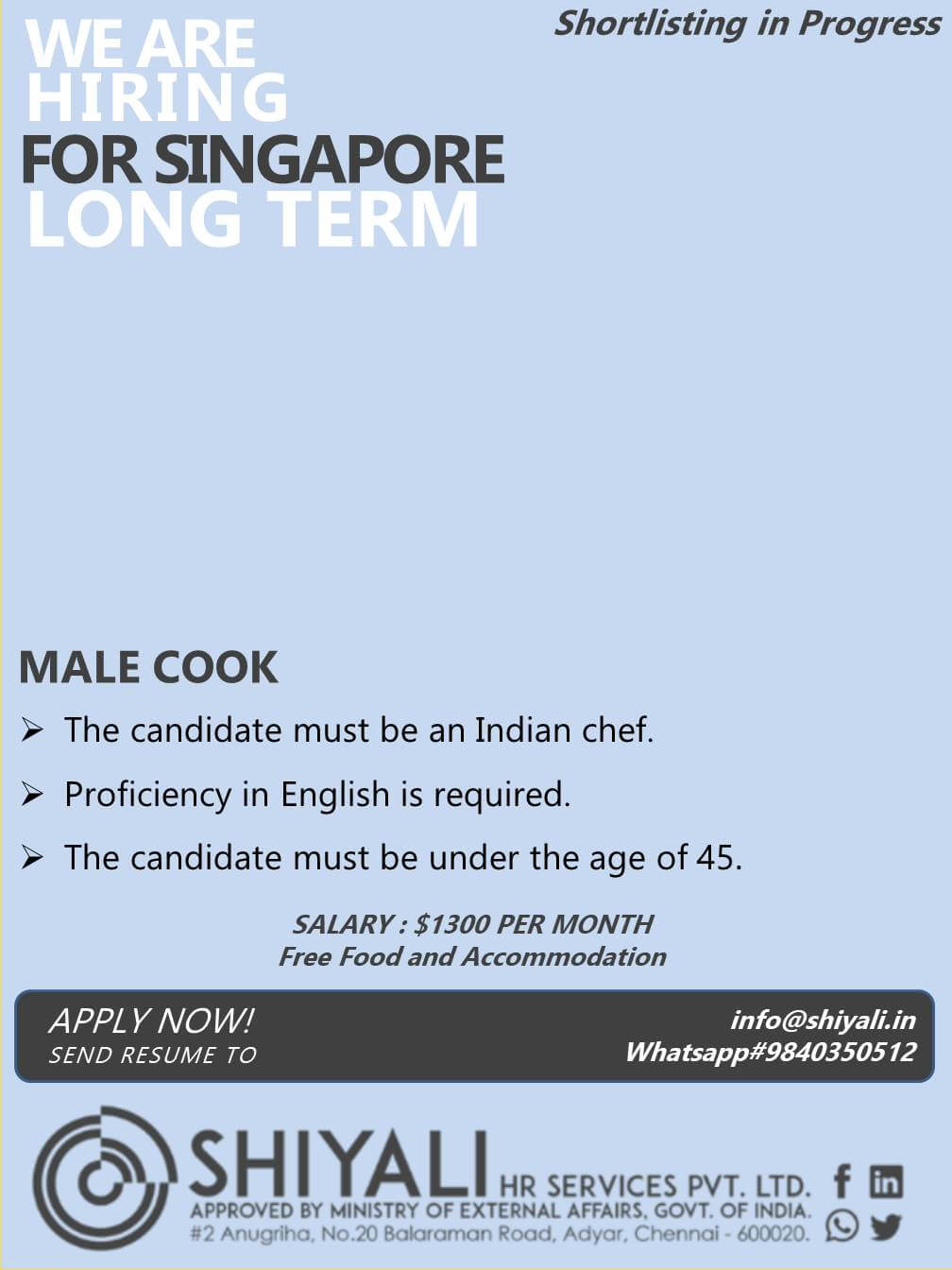 MALE COOK