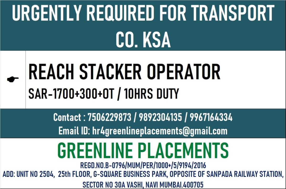 URGENTLY REQUIRED FOR TRANSPORT COMPANY KSA