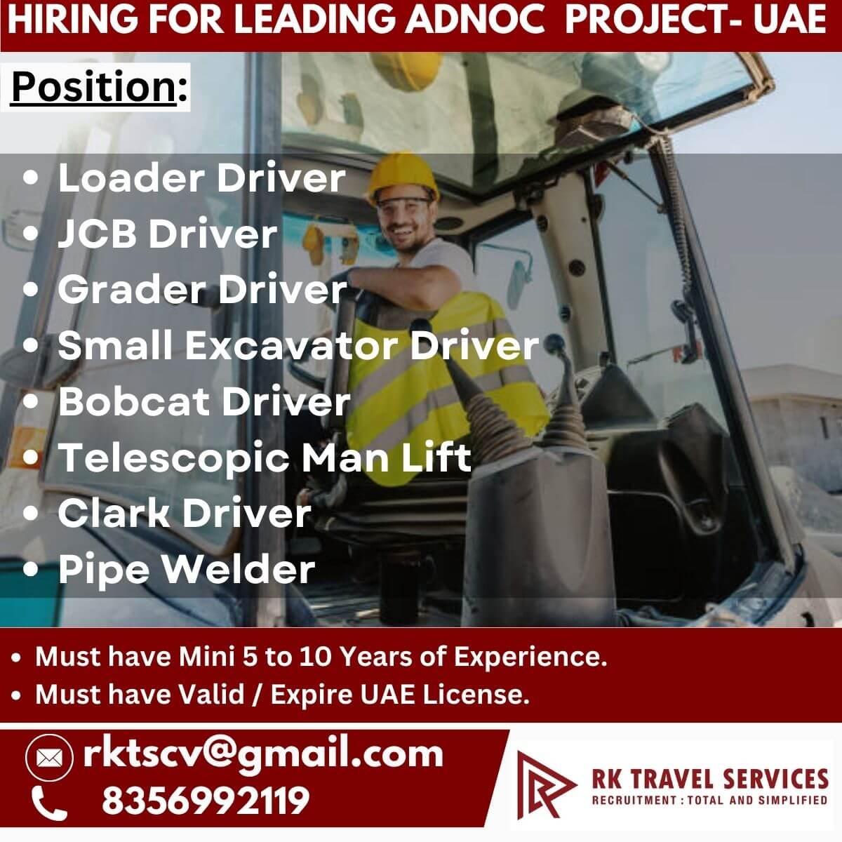 HIRING FOR LEADING ADNOC PROJECT- UAE