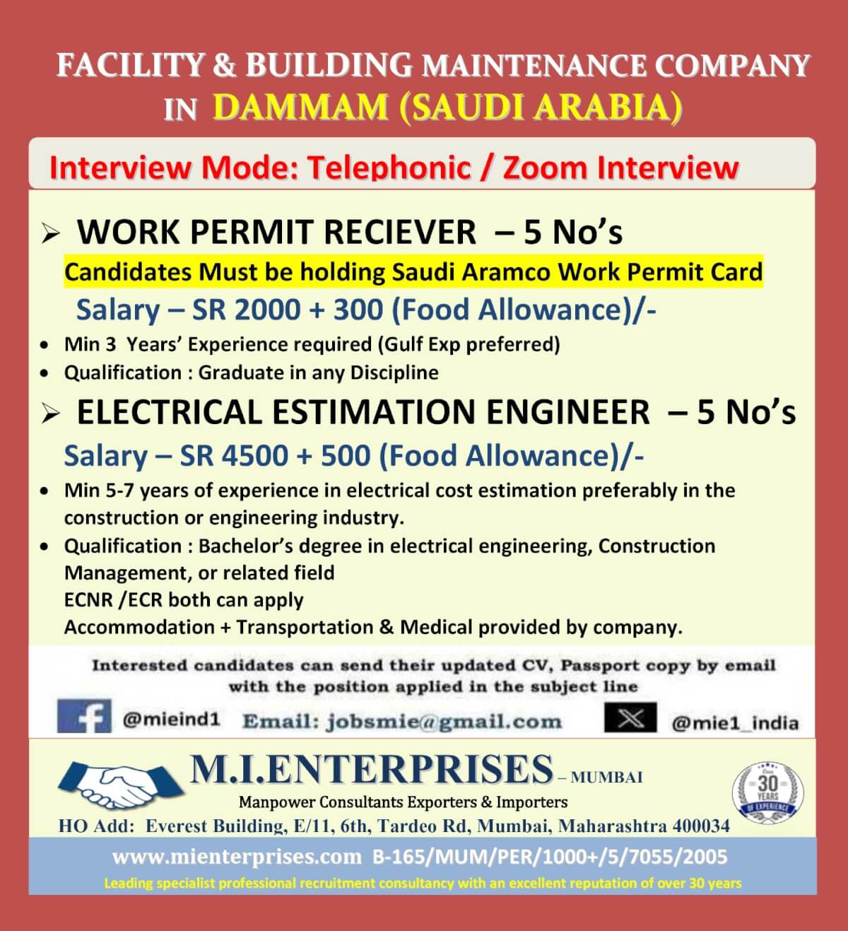 FACILITY & BUILDING MAINTENANCE COMPANY  IN  DAMMAM (SAUDI ARABIA)