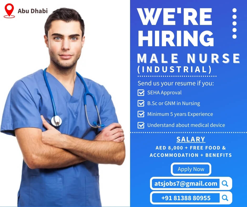 Male Nurse required for Abu Dhabi