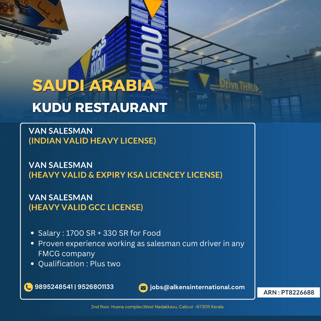 HIRING FOR SAUDI ARABIA