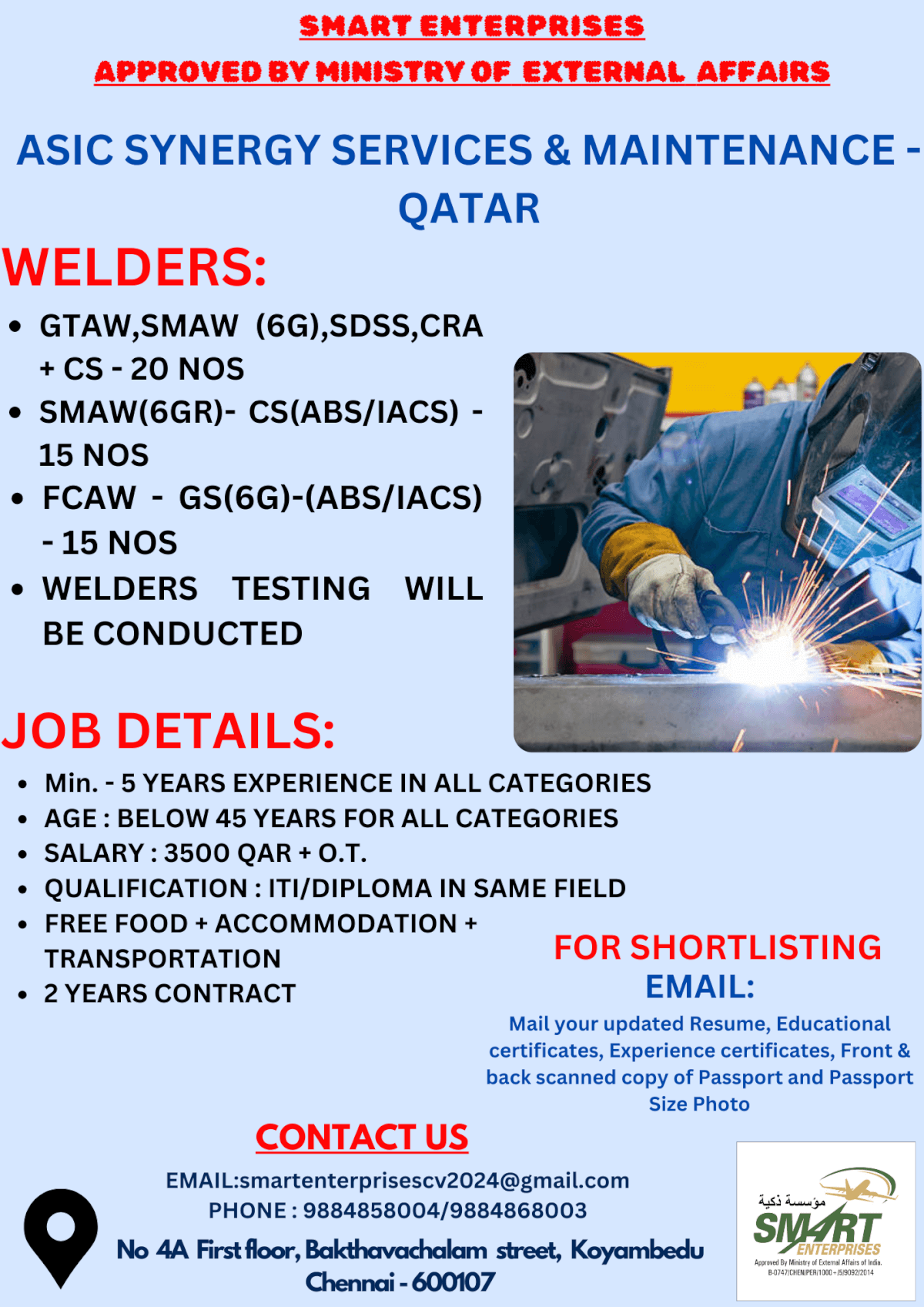 URGENT REQUIREMENT FOR QATAR