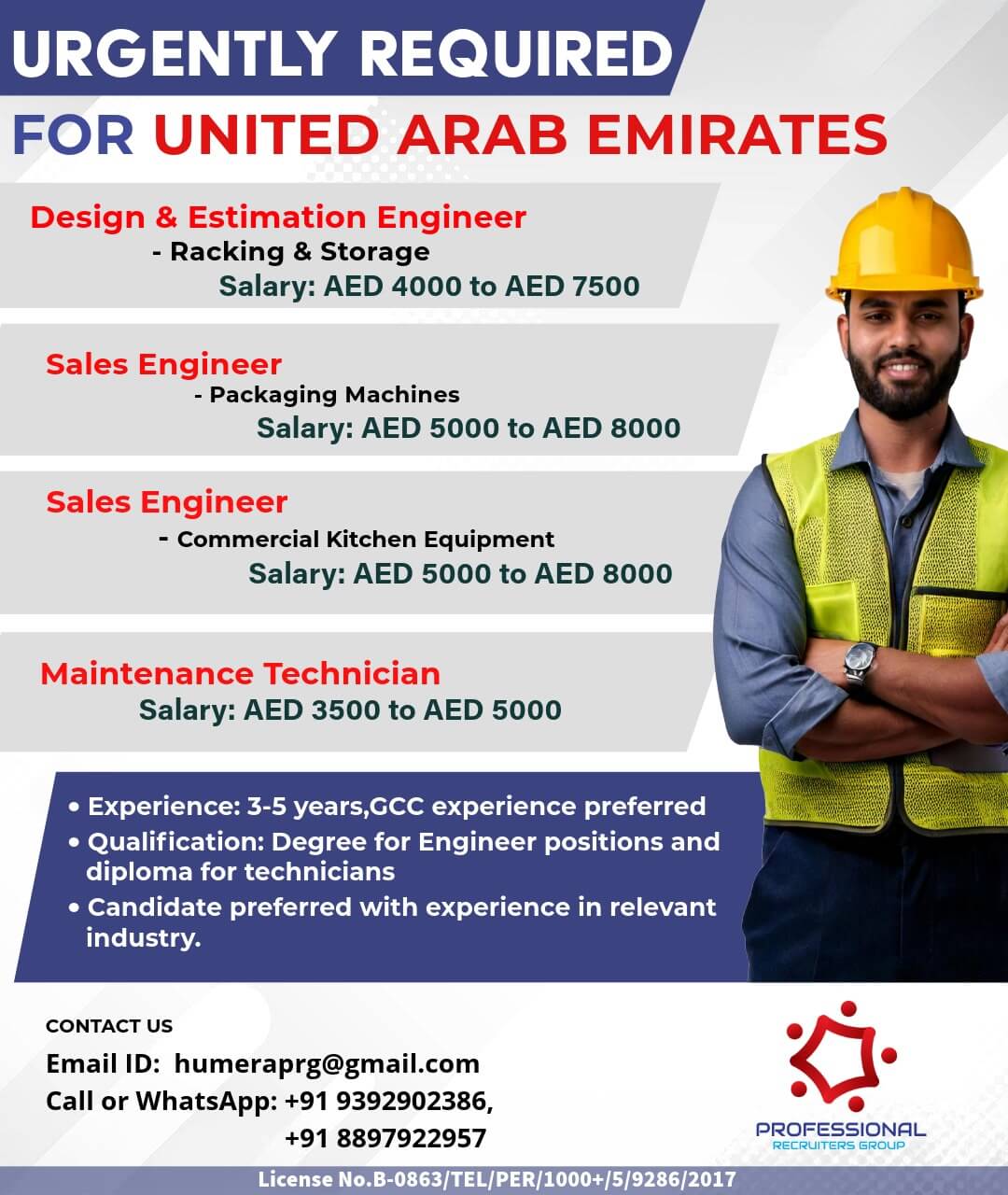 Urgent Hiring for UAE