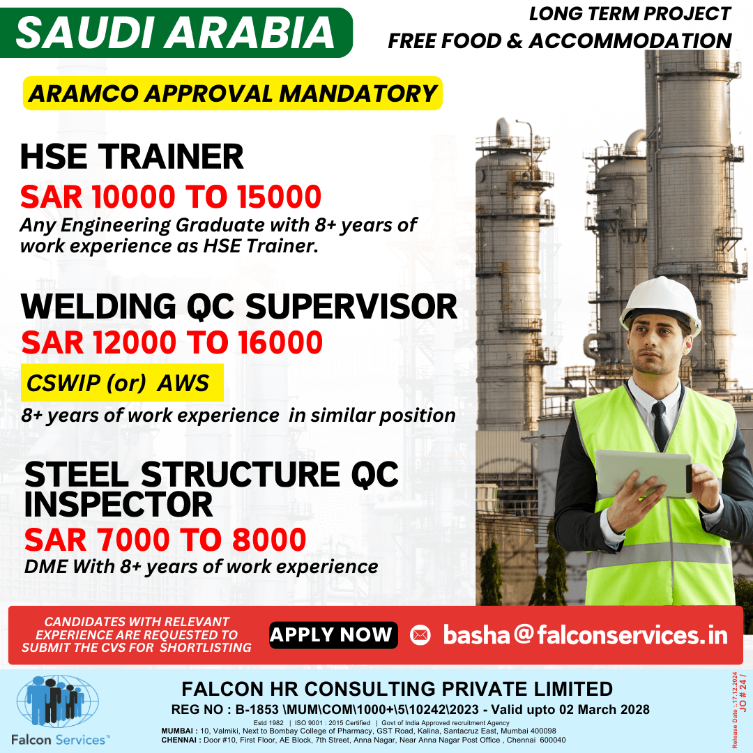 SAUDI HIRING ! ARAMCO APPROVAL MUST