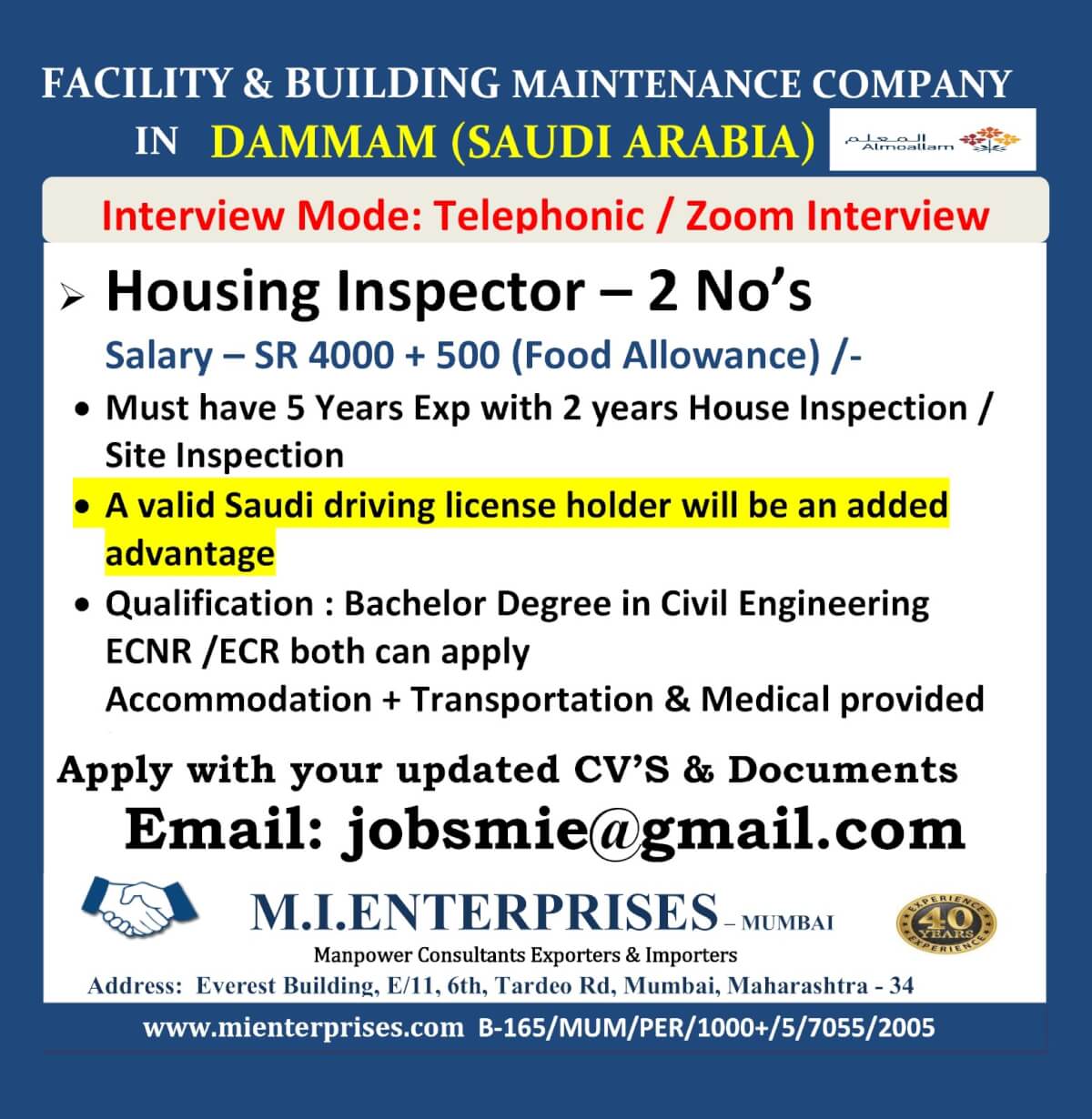 FACILITY & BUILDING MAINTENANCE COMPANY     IN SAUDI ARABIA