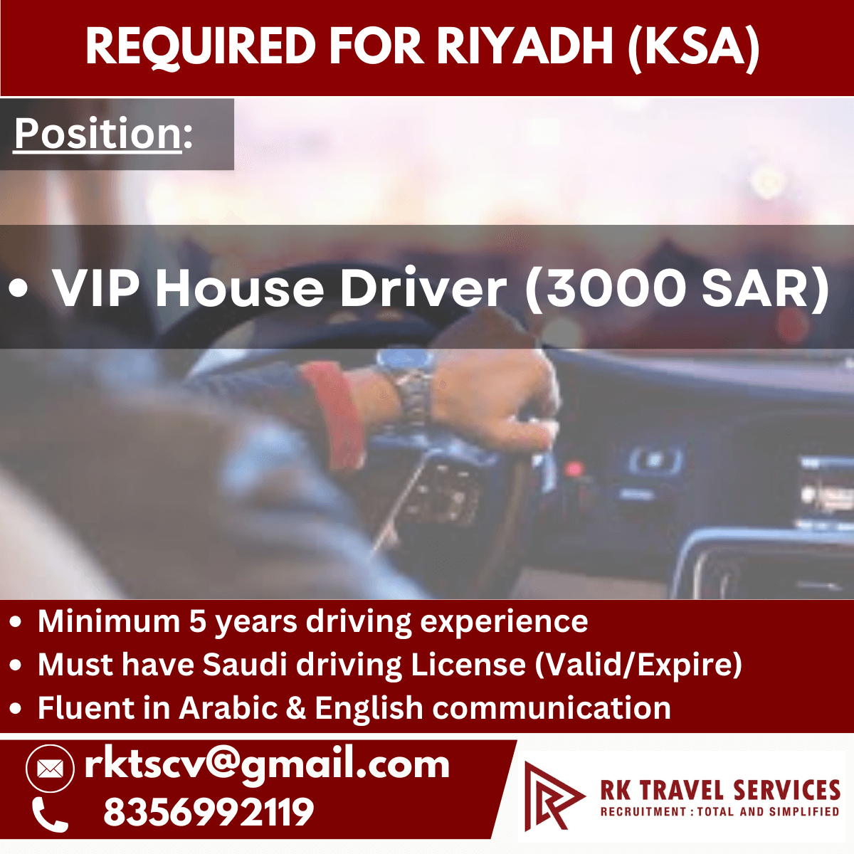 Required for Riyadh (KSA)