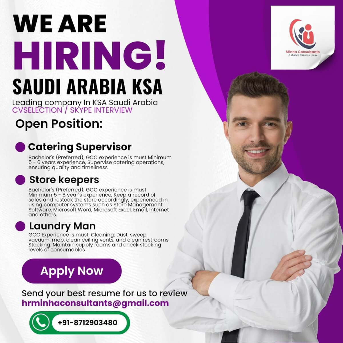 Urgently required for Saudi Arabia