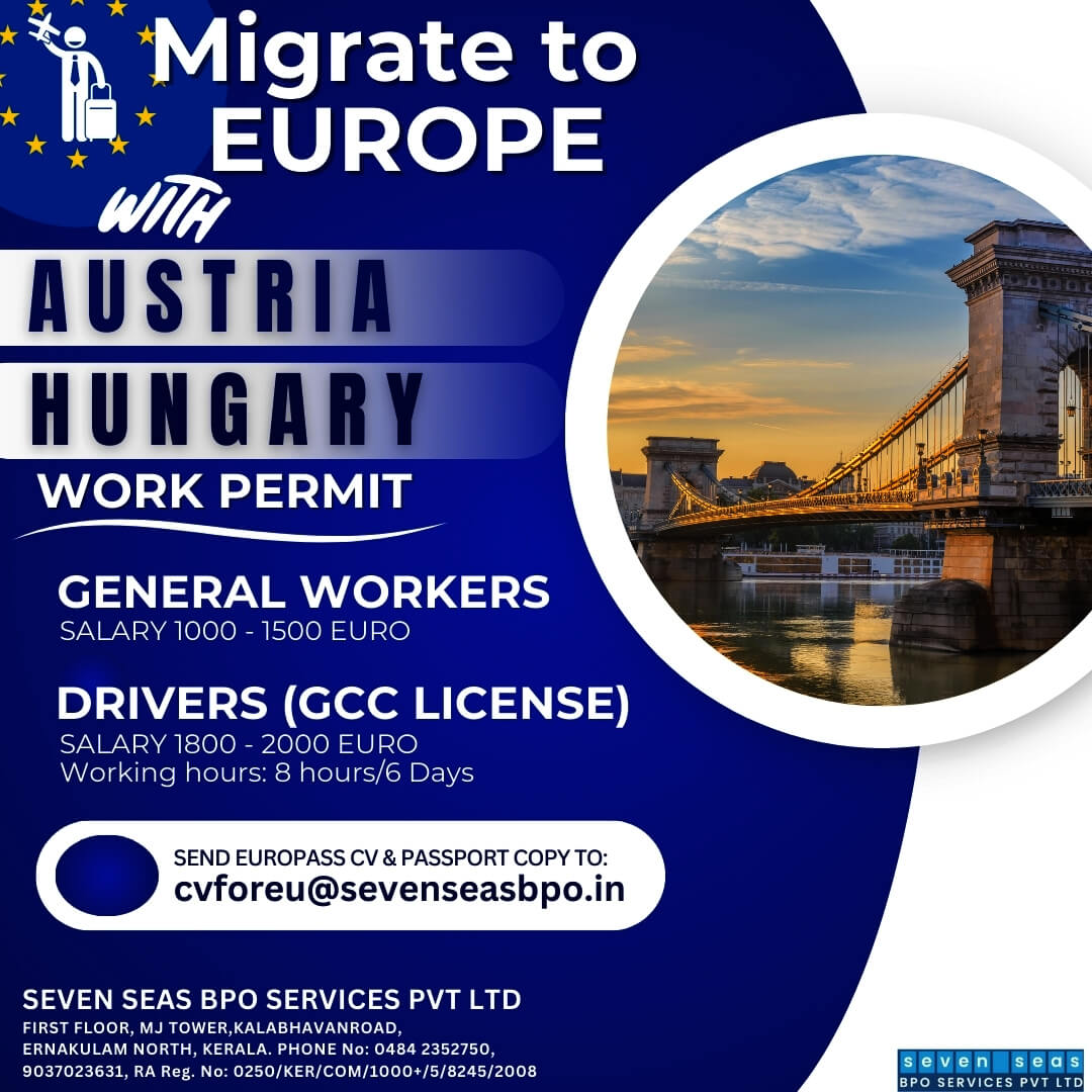 MIGRATE TO EUROPE WITH AUSTRIA / HUNGARY WORK PERMIT