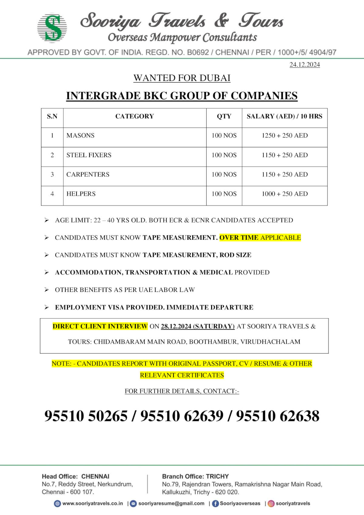 INTERGRADE BKC GROUP OF COMPANIES