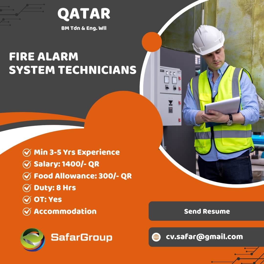 Urgently Required For QATAR