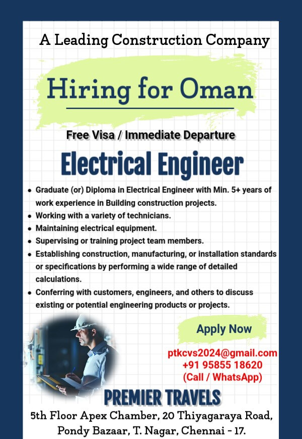 Urgent Requirement for Oman