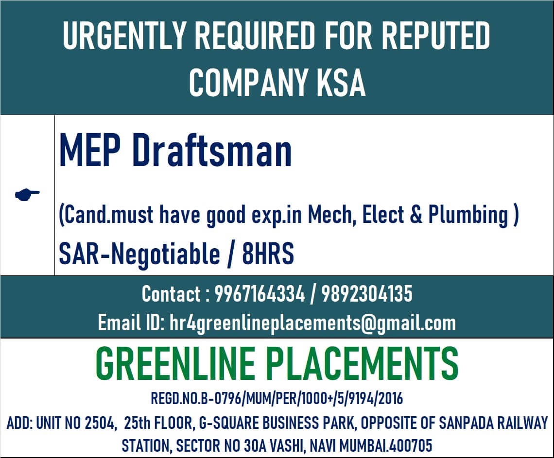 URGENTLY REQUIRED FOR REPUTED COMPANY KSA