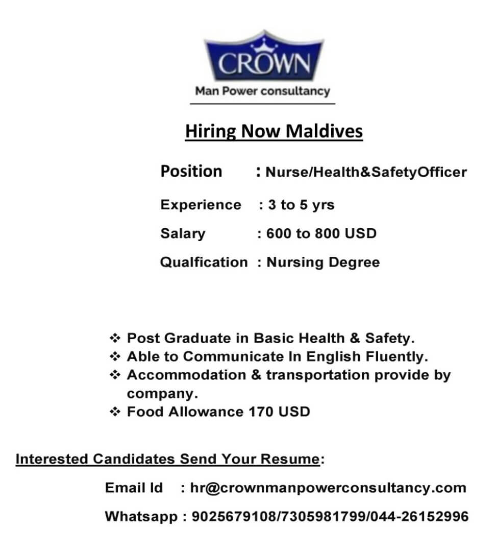 Hiring Now Maldives