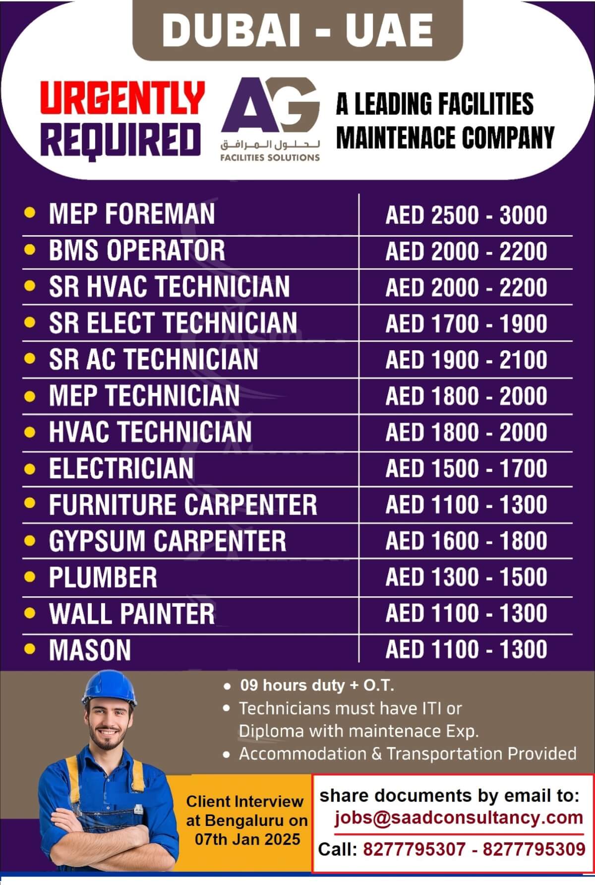 client interview in bangalore on 07 Jan 2025