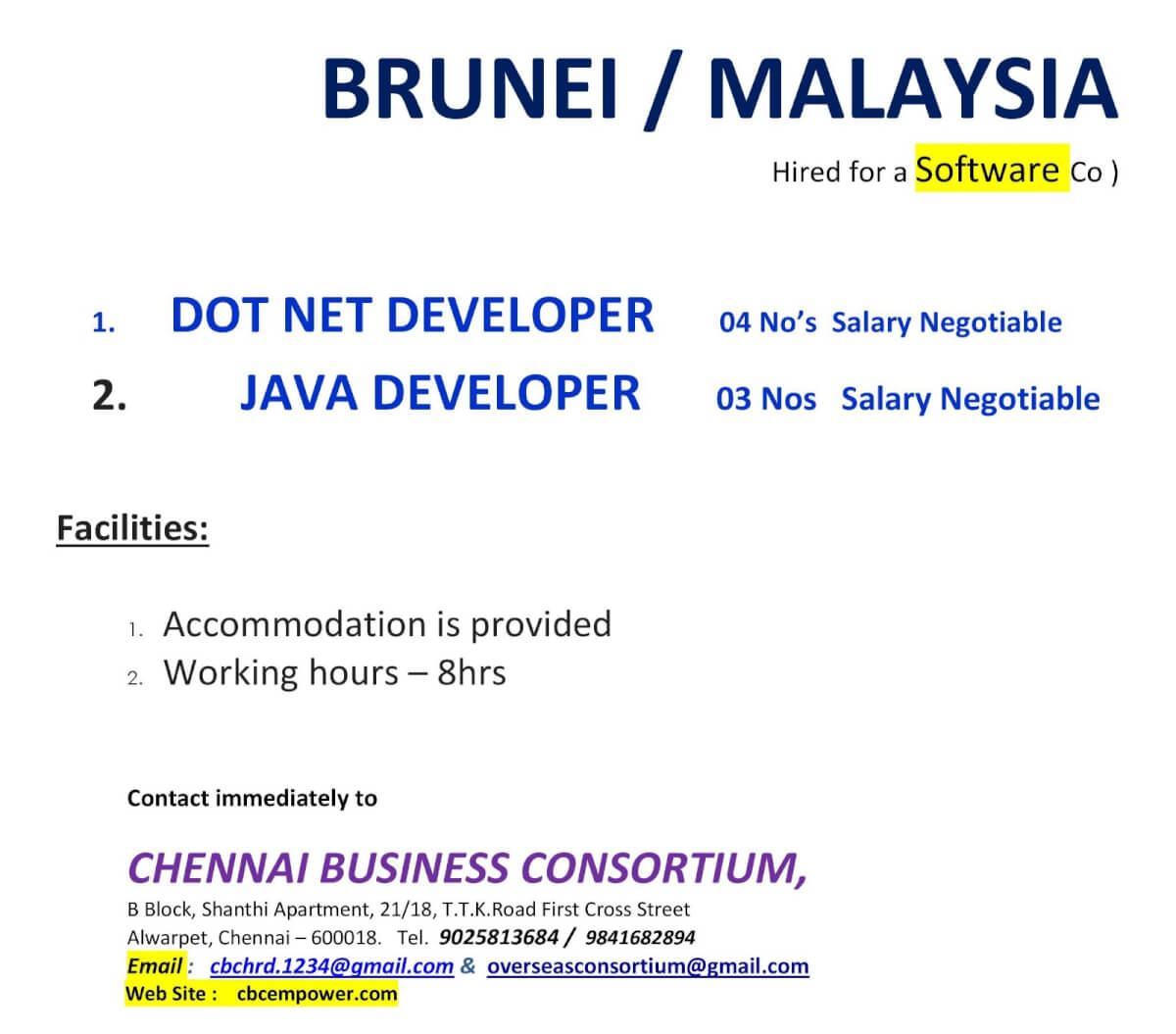 DOT NET DEVELOPER / JAVA DEVELOPER