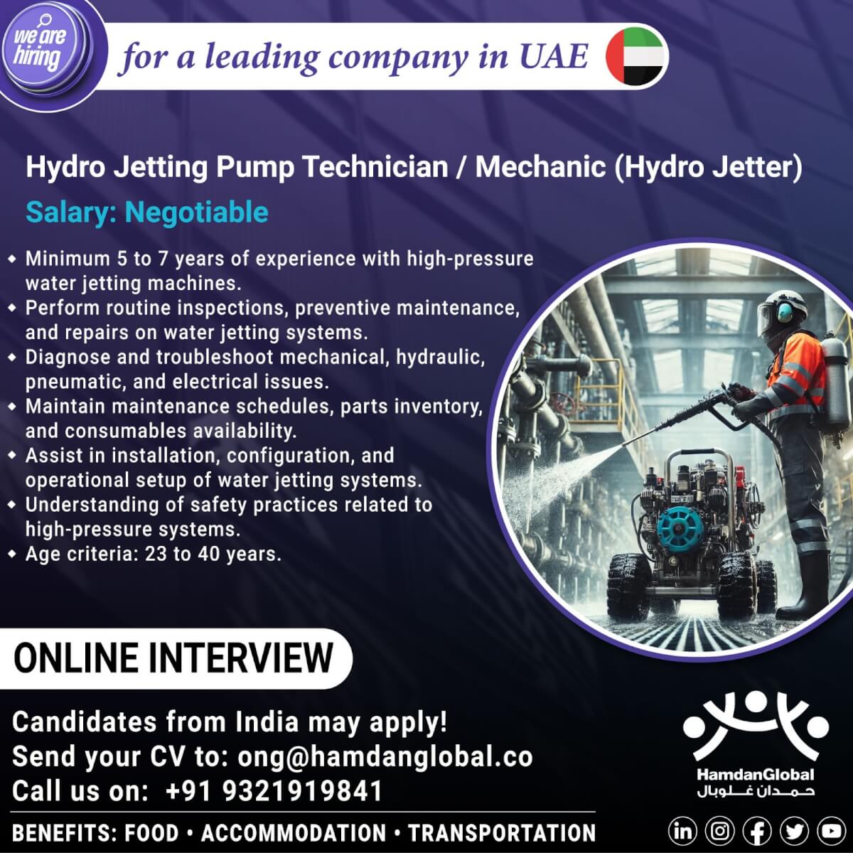 Hiring for a leading company in UAE