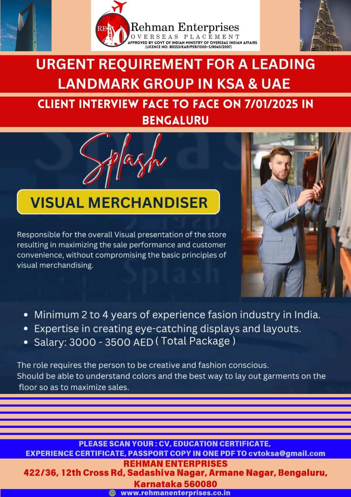 URGENT REQUIREMENT FOR A LEADING LANDMARK GROUP IN KSA & UAE