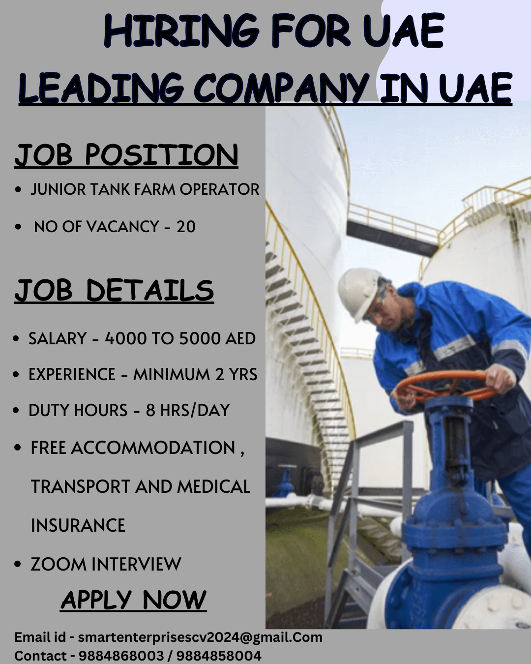 URGENT REQUIREMENT FOR UAE