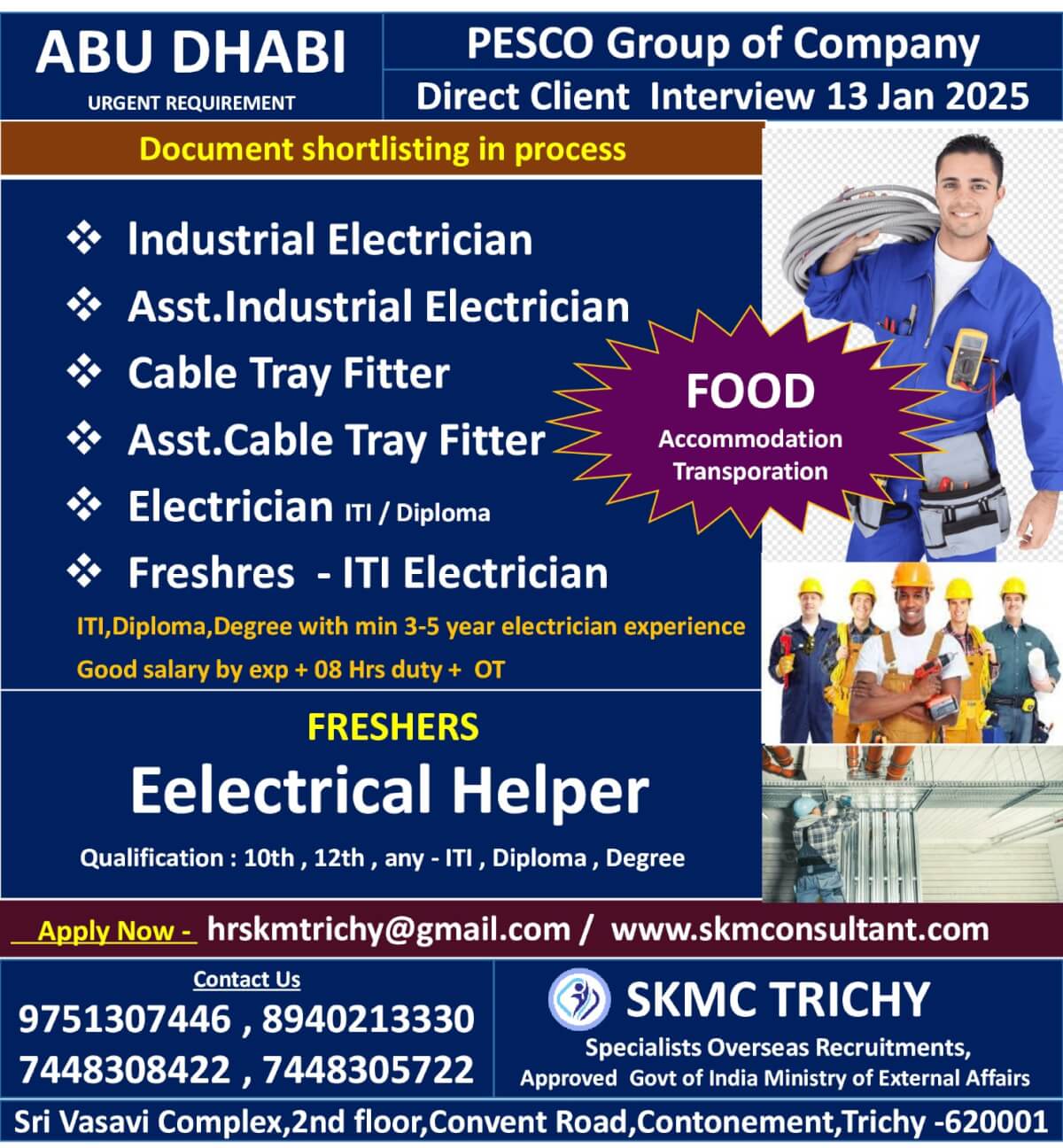 URGENT REQUIREMENT - PESCO GROUP OF COMPANY , ABUDHABI