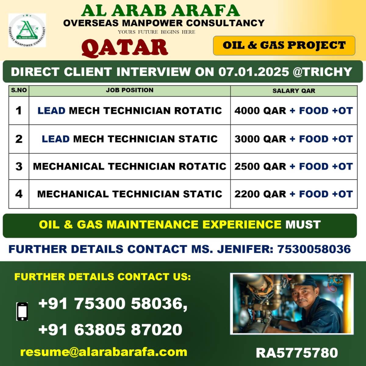 DIRECT CLIENT INTERVIEW ON 07.01.2025 @TRICHY