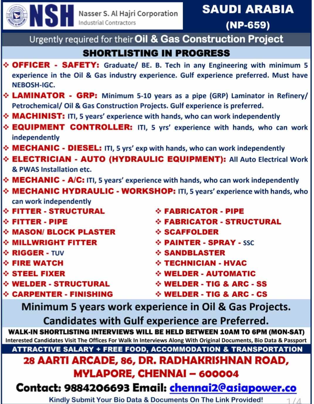 CVS SELECTION - NSH SAUDI ARABIA