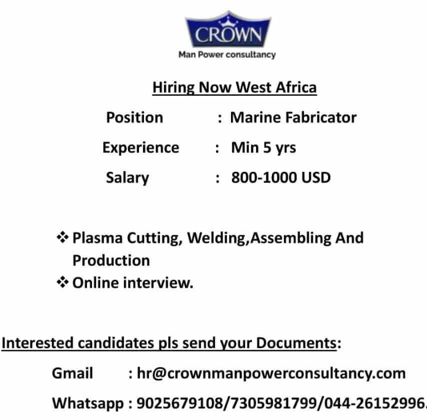 HIRING NOW WEST AFRICA