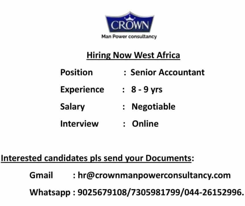 HIRING NOW WEST AFRICA